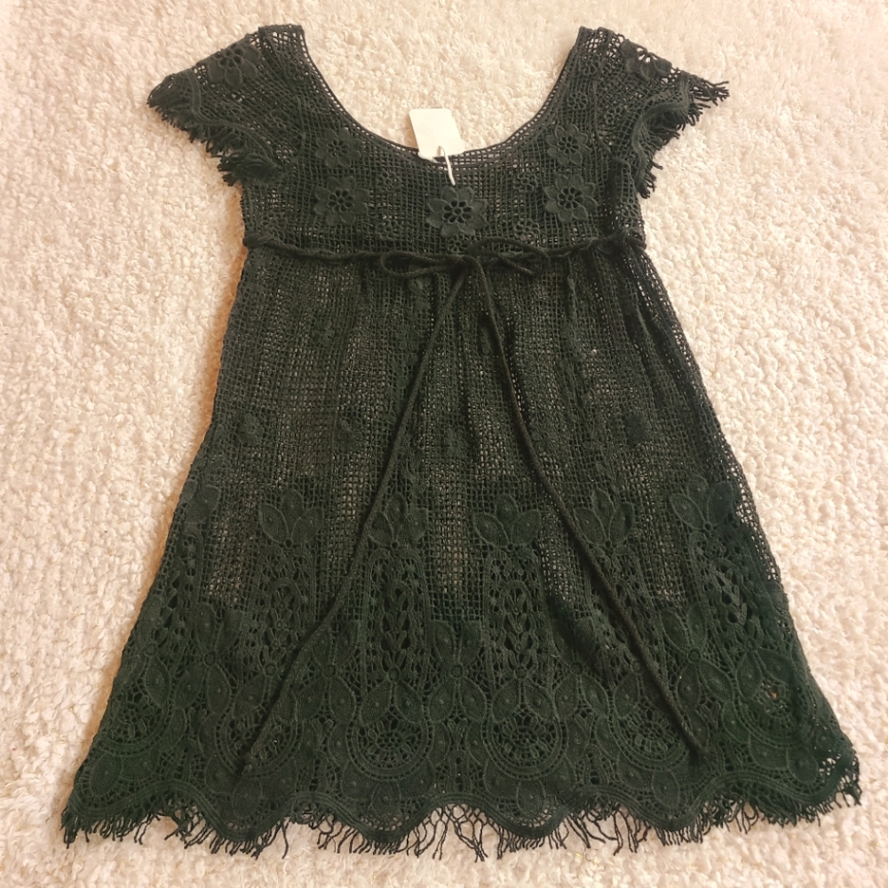 Lace knit shirt| Size S